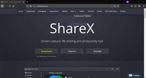 It has support for after capture automation tasks to save files and upload them. . Download sharex